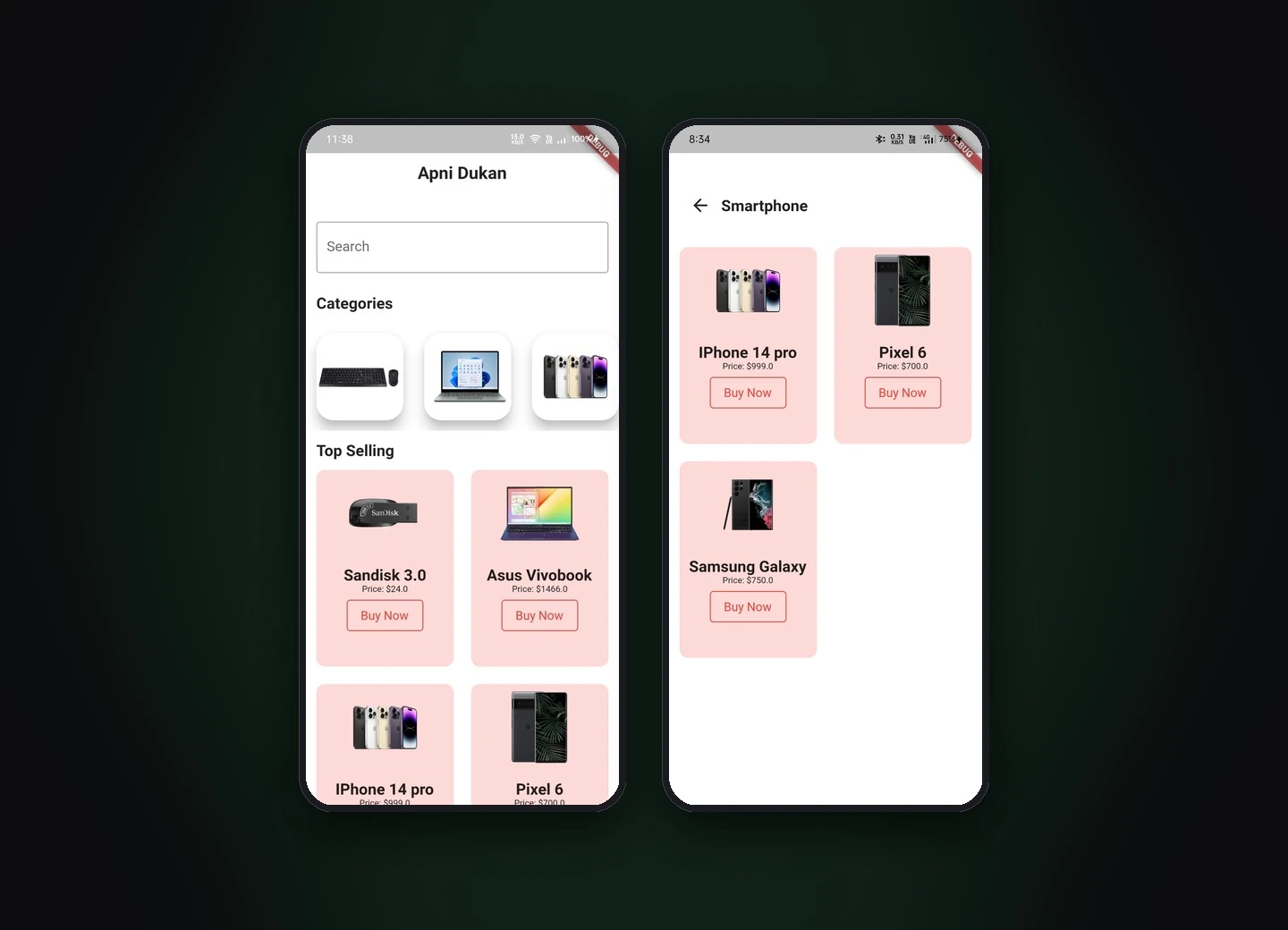 Apna Dukan Flutter e-commerce grocery shopping mobile app