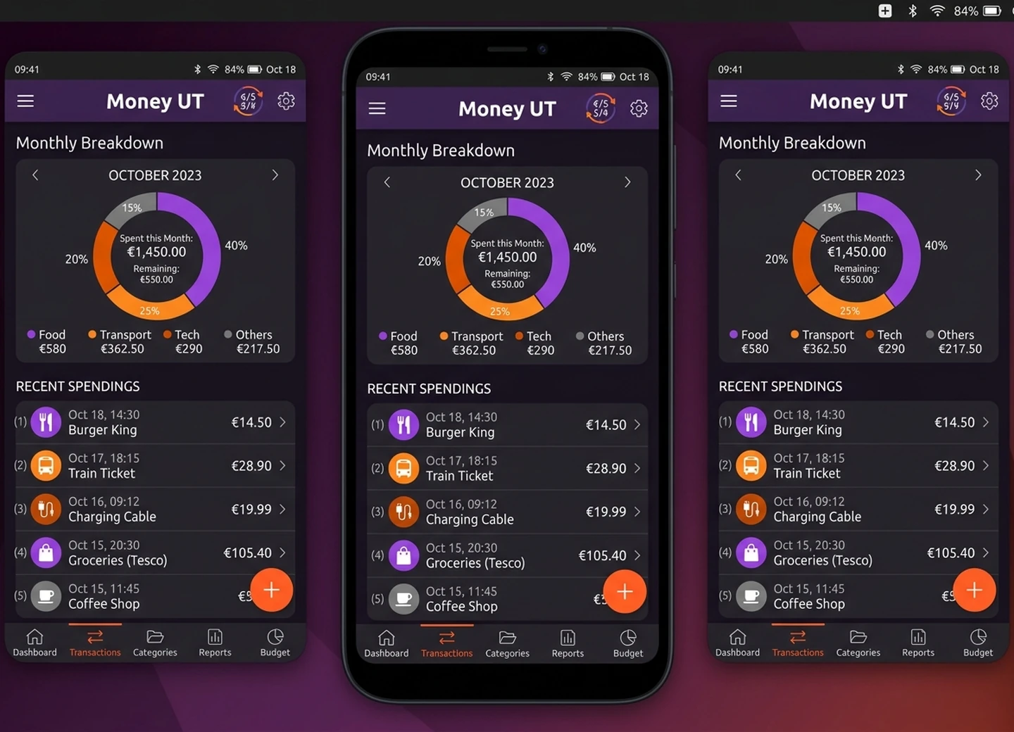 Money UT Ubuntu Touch native expense tracker