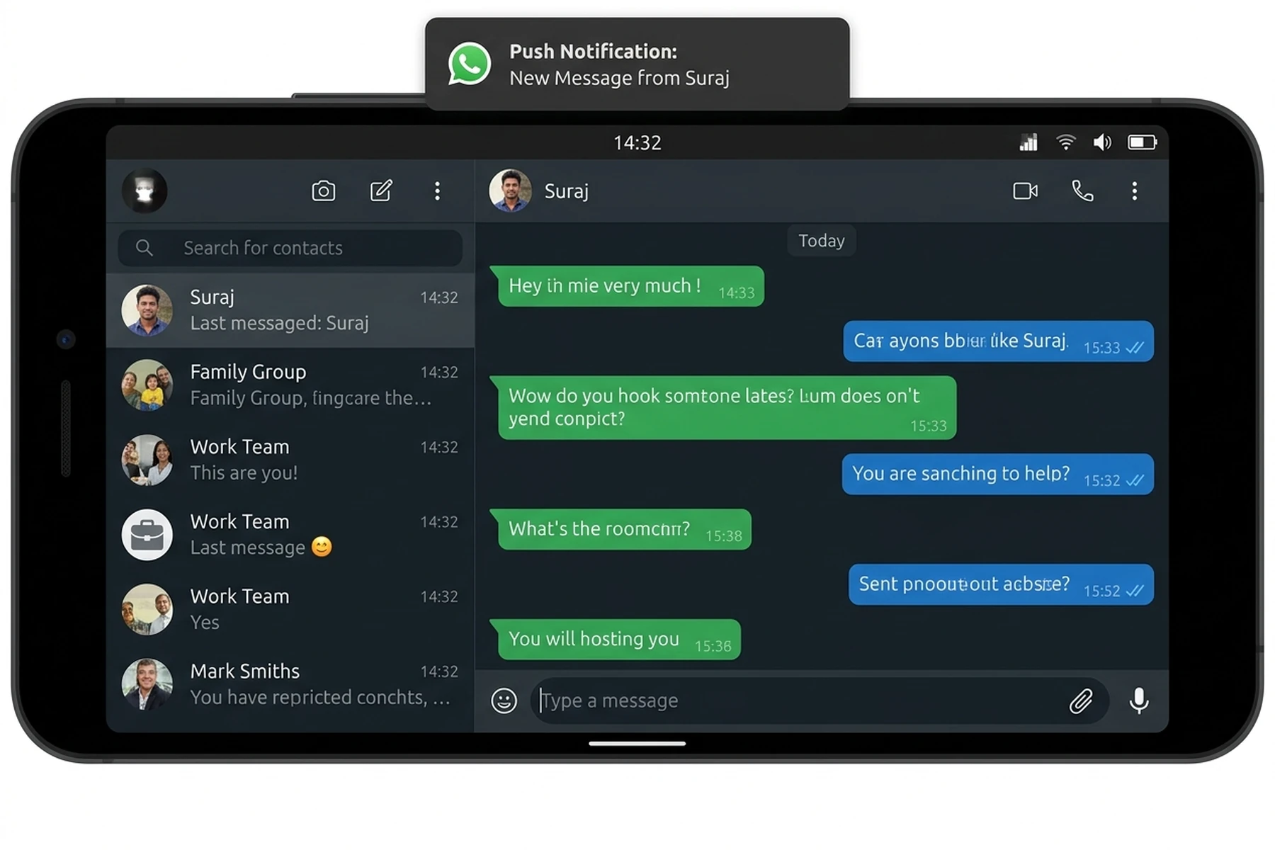 WhatsWeb client running on Ubuntu Touch with push notifications
